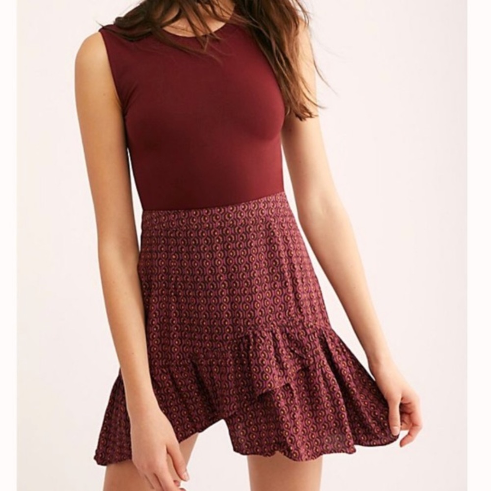 Free People Nadia Ruffle Skirt